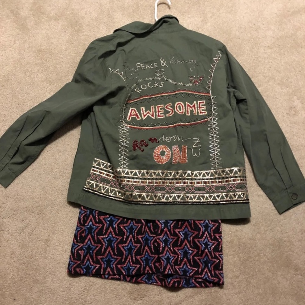 Zara Dress and Military funky jacket - Picture 1 of 4